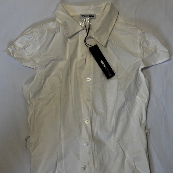 Soft Girl Season Poplin Top - Cream - Picture 3 of 3